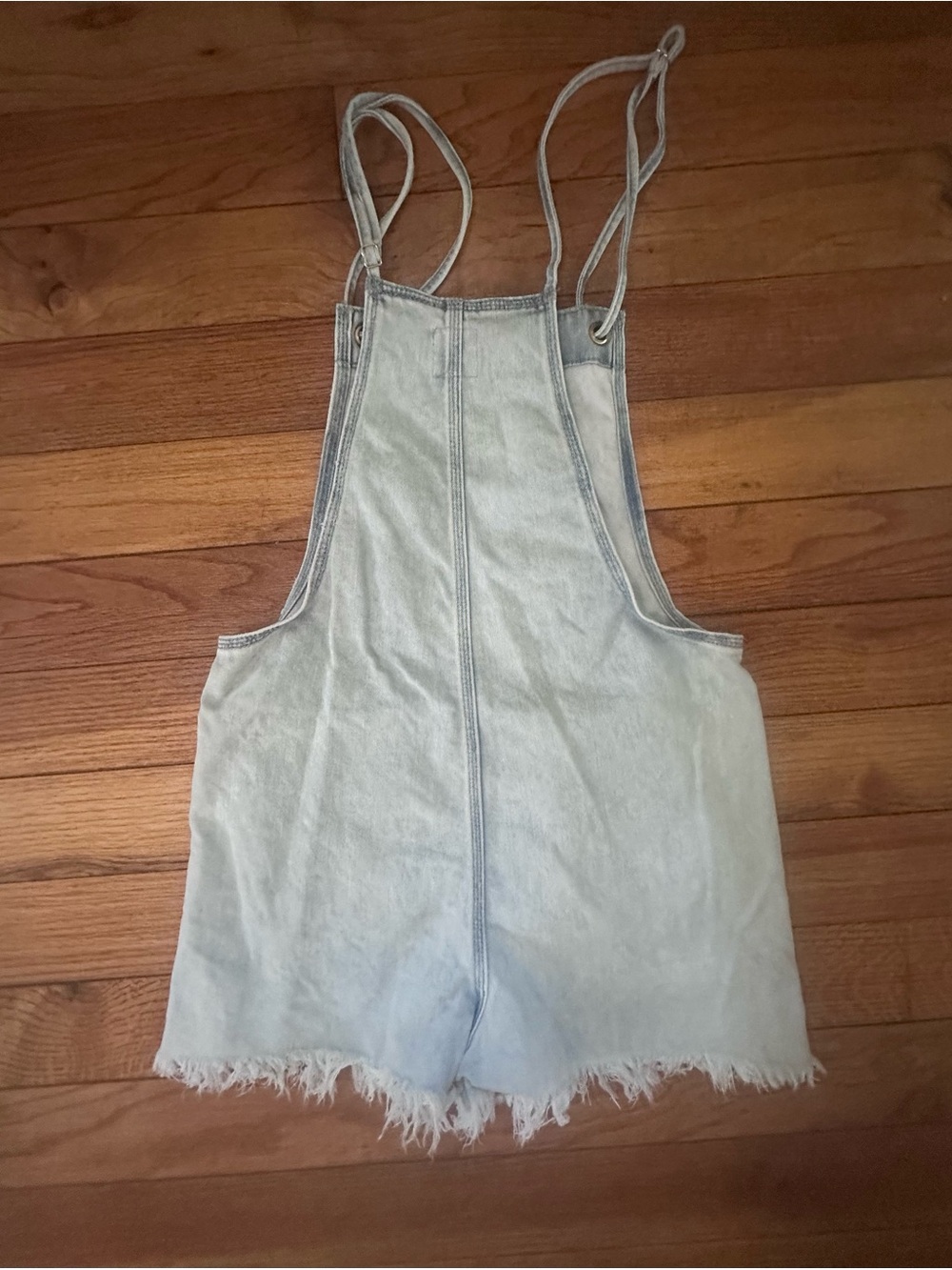 Aerie Double Strap Denim Romper- xs - Picture 6 of 6